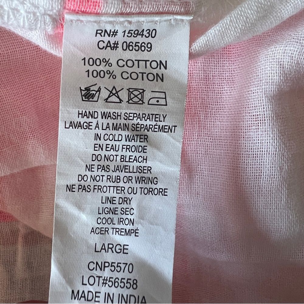 ELAN Pink & White Geometric Tunic Dress - Size Large - Picture 12 of 12